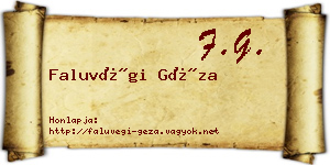 Faluvégi Géza névjegykártya